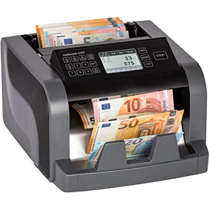 ratiotec rapidcount S 575 Banknotenzählmaschine für gemischte Banknoten mit Wertermittlung in schwarz – Bild 4