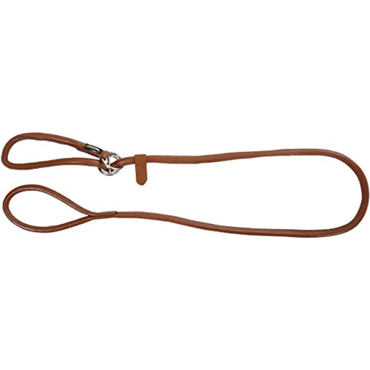 Kerbl 81100 Rundleder-Schlupfleine Roma 170 cm, 8 mm, cognac