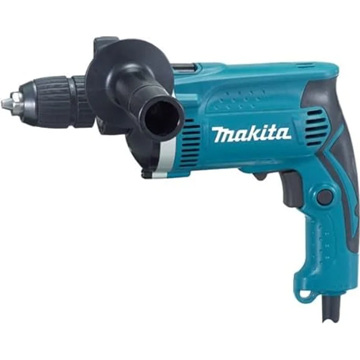 Makita HP1631 Schlagbohrmaschine, 710 W, 230 V, Schwarz-Türkis – Bild 5