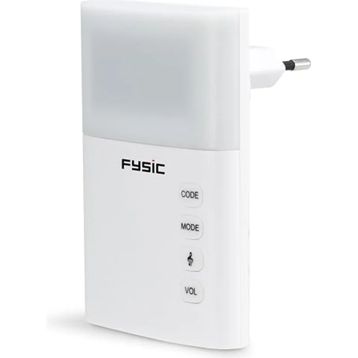 Fysic FD-110 Türklingel-Set, drahtlose Plug & Play Türklingel mit 36 Klingeltönen, Blitzlicht, IP44, weiß, inkl. Batterie – Bild 6