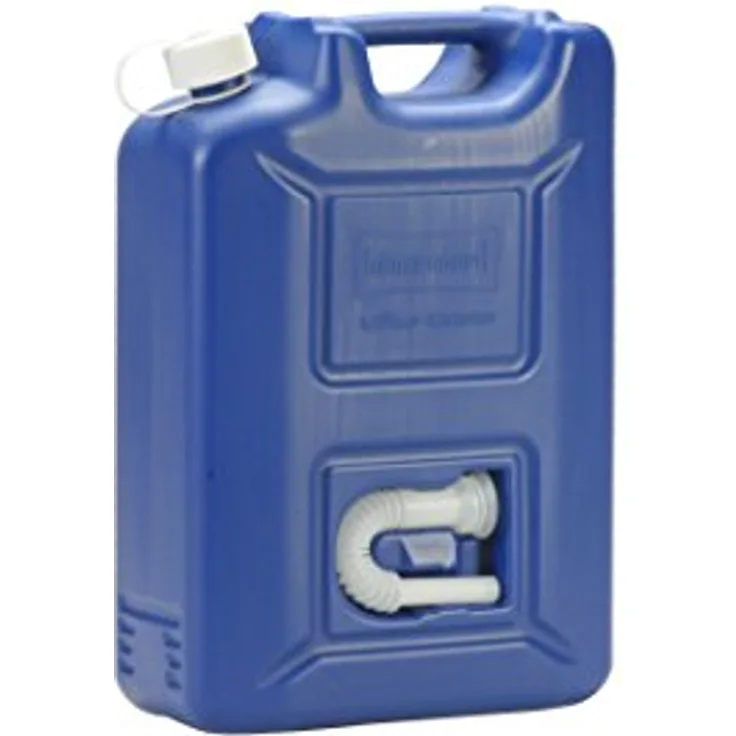 hünersdorff AdBlue Kanister 20 l, ideal zur Betankung an AdBlue-PKW-Zapfsäulen, Mehrwegkanister mit Auslaufrohr, passt in AdBlue Tankstutzen, unbefüllt