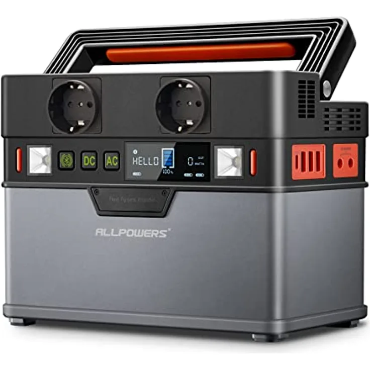 ALLPOWERS S300 Tragbarer Powerstation 288Wh / 78000mAh Mobile Stromversorgung Generatoren 300W Akku Generator Batterie Mobiler Stromspeicher für Outdoors Garten Party Reise Camping Wohnmobil Notfall