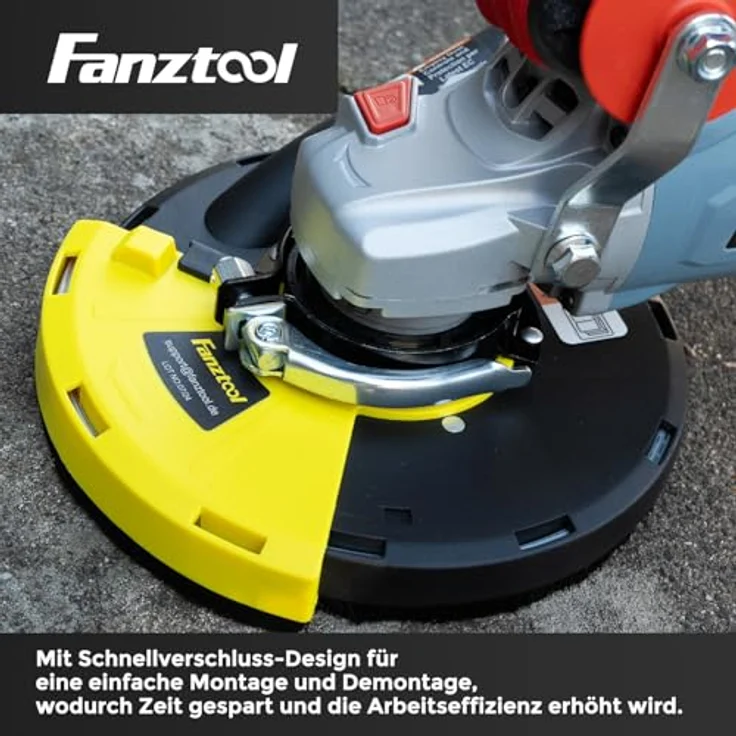 FANZTOOL Diamantschleiftopf 180 mm + Absaughaube für Winkelschleifer Betonschleifer (mit 1x 180mm Topf) - Preisvergleich – Bild 4