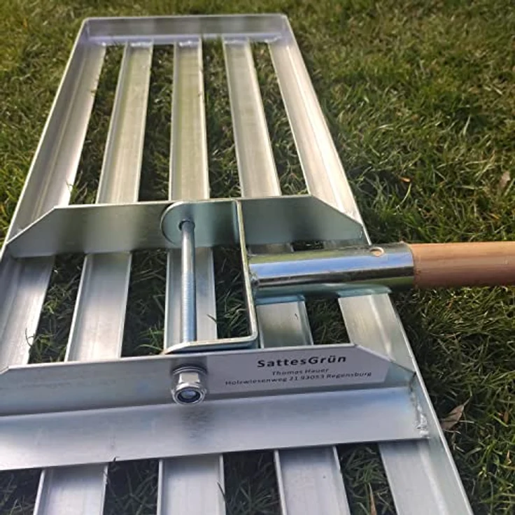 SattesGrün XXL Profi Rasenrakel 100x26cm, verzinkter Stahl, zum Sanden Abziehen Levelingrake Garden Tool – Bild 3