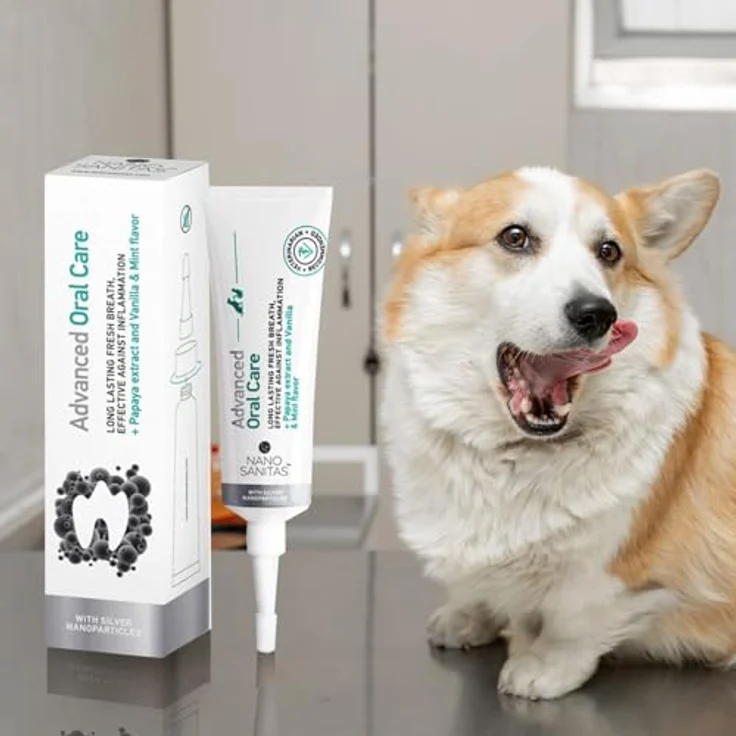 MERSJO Zahnpasta für Hunde und Katzen, 35 ml, mit Silber-Nanopartikeln zur Plaque- und Zahnfleischentzündungsreduzierung – Bild 4
