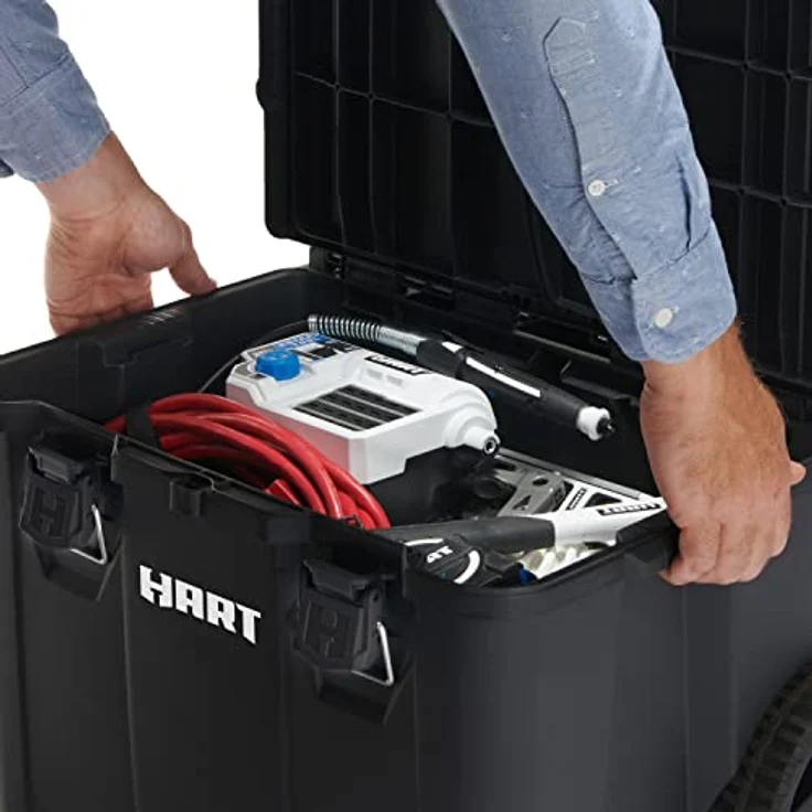 Keter Curver Box on Stack'n'Roll Wheels, Werkzeugkoffer aus robustem Technopolymer mit Rollen, platzsparendes Stapeldesign – Bild 6