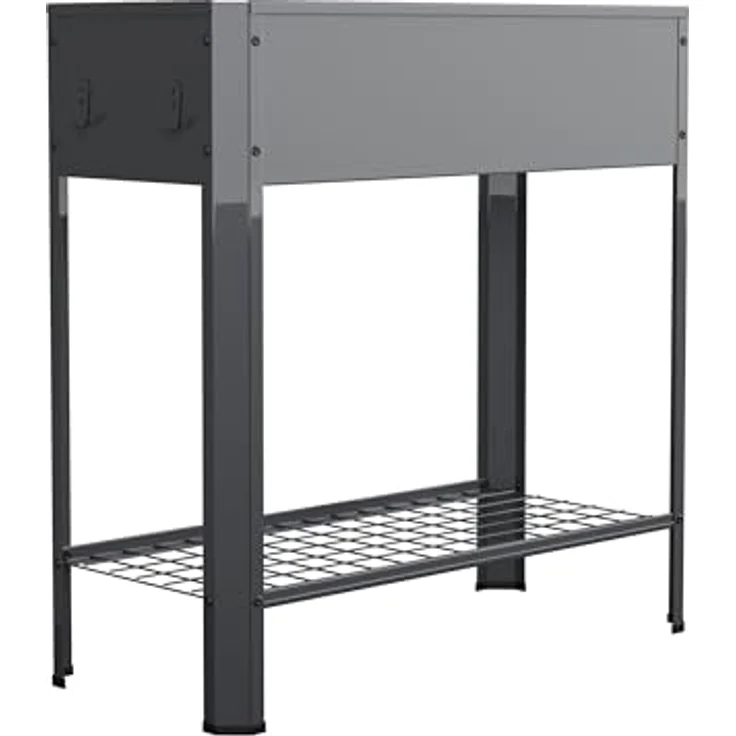 Urban Hochbeet Balora XL, Metall Hochbeet 80x35 cm mit praktischem Ablagefach und einfacher Aufbauanleitung – Bild 3