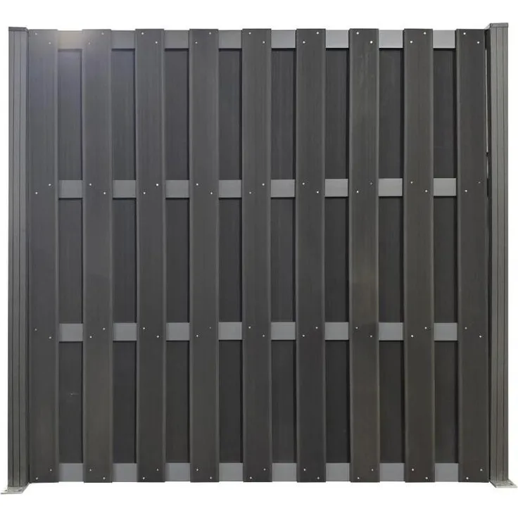 Outgarden WPC-Sichtschutzzaun DIY-Bausatz, stabil und pflegeleicht, anthrazit