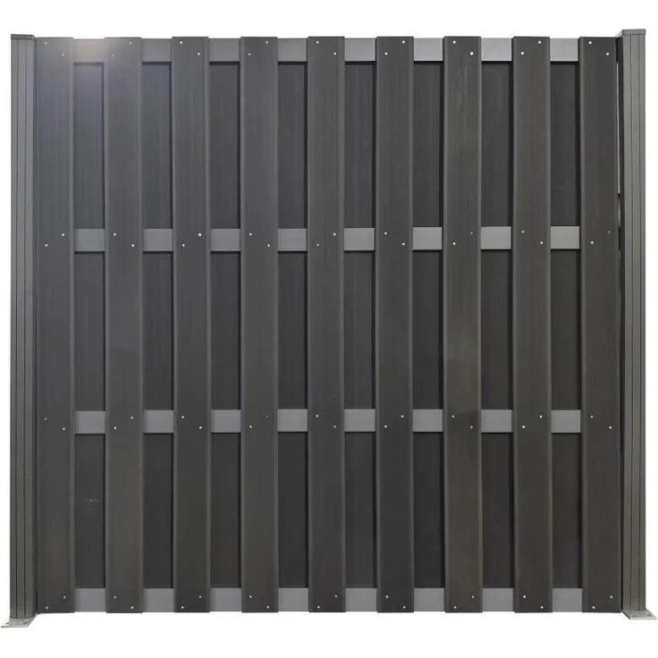 Outgarden WPC-Sichtschutzzaun DIY-Bausatz, stabil und pflegeleicht, anthrazit