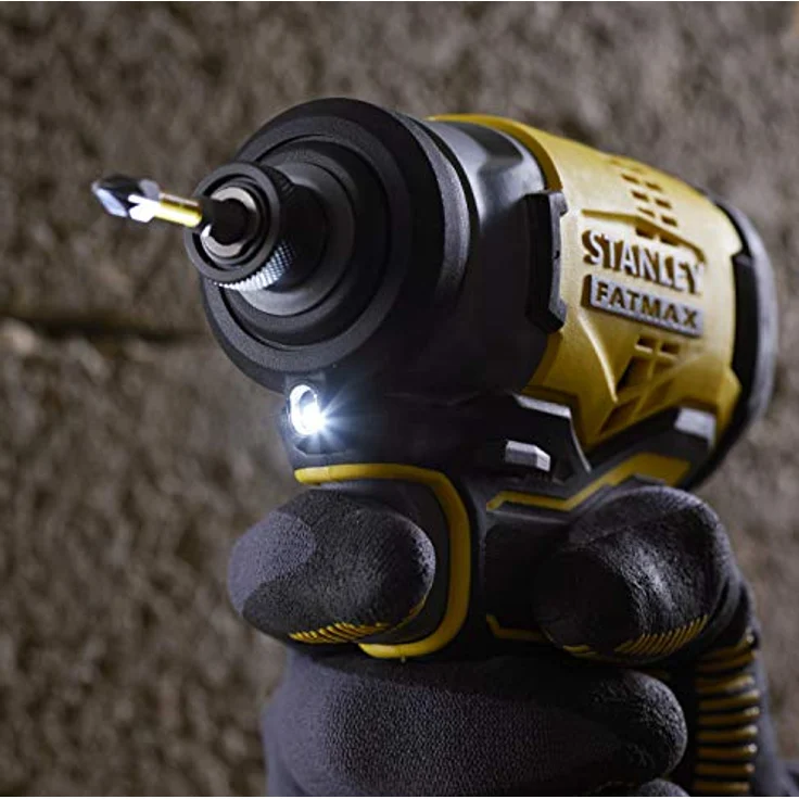 Stanley FatMax 18V Akku-Schlagschrauber SFMCF810B, bürstenloser Motor, LED-Licht, inkl. Gürtelclip – Bild 3