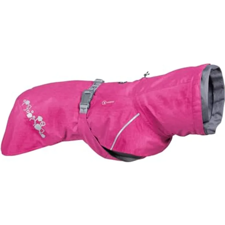 Hurtta Monsoon Coat II Hundemantel ECO (Ruby 35), wasserdichter Regenmantel mit verstellbarem Gurtband