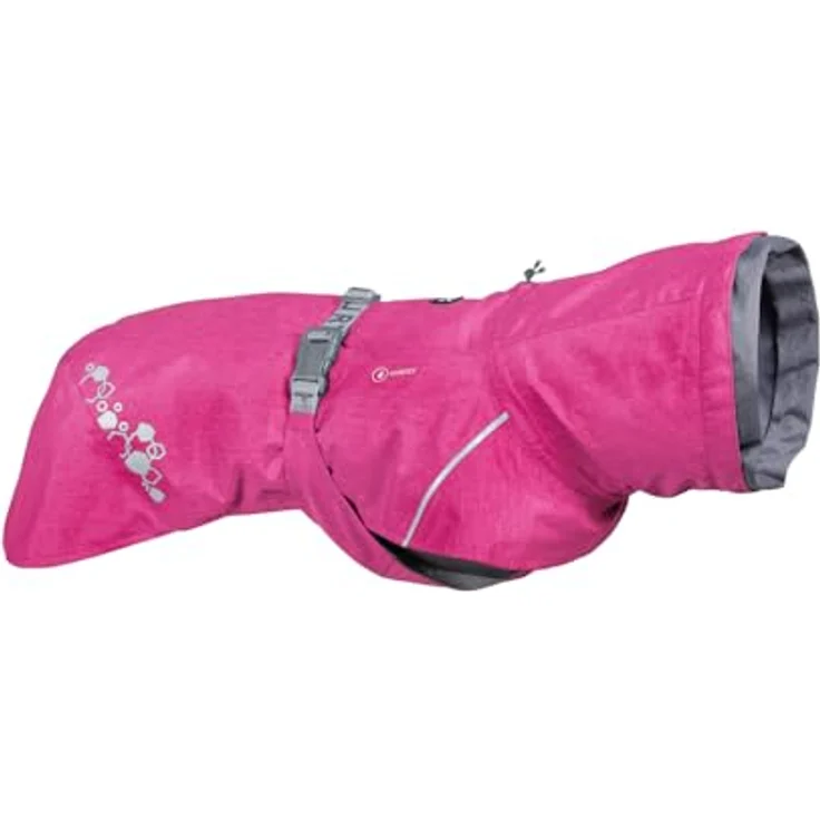 Hurtta Monsoon Coat II Hundemantel ECO (Ruby 80) - Wasserdichter Regenmantel mit verstellbarem Gurtband – Bild 1