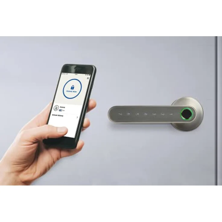 Orno ZS-853, Intelligentes Schloss mit Touch-Tastatur, Bluetooth 4.0 und Fingerabdruckleser, schlüssellose Türöffnung, symmetrisch für rechts und links – Bild 2