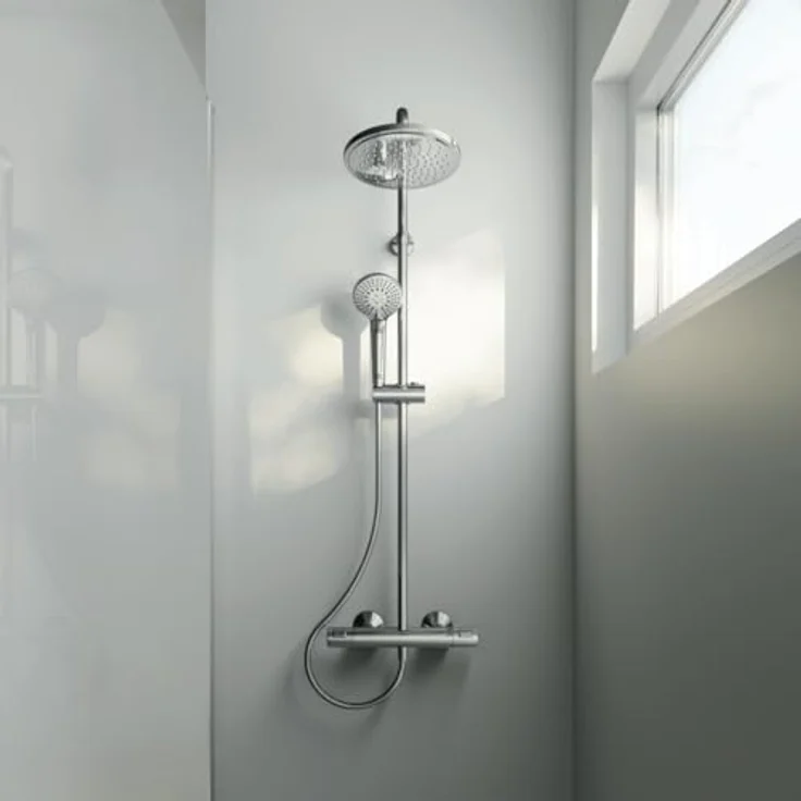 Ideal Standard Duschsystem Ideal Standard Duschsys. m. Brausetherm. Ceratherm T25, verchromt, A7 with 3-Funktionshandbrause, Antikalkfunktion, und thermostatischer Kontrolle – Bild 8