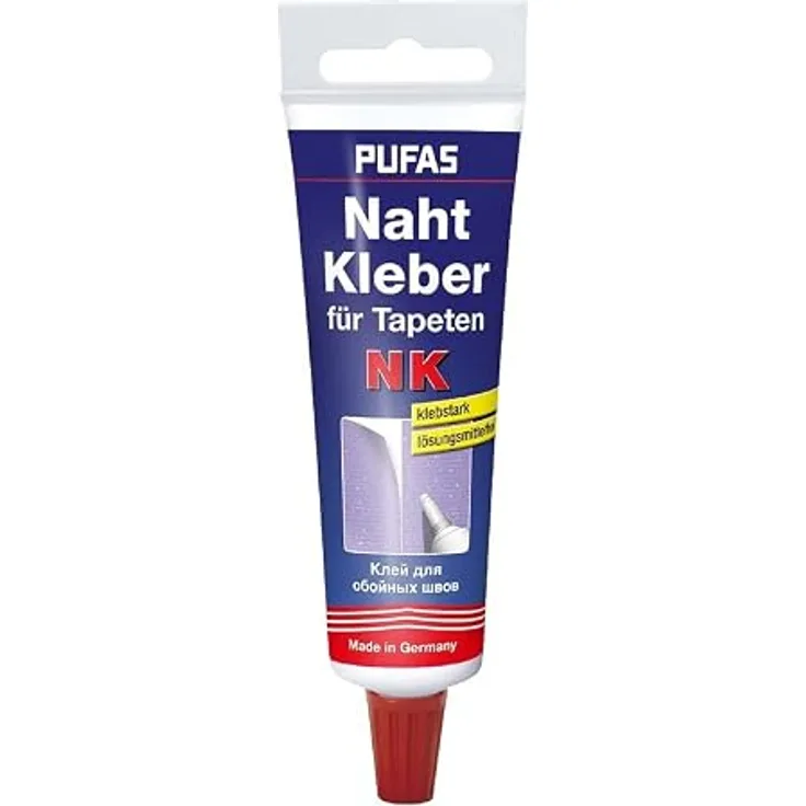 PUFAS Nahtkleber 0,060 KG, lösungsmittelfreier Kleber für alle Tapetenarten und Vinyl-Untergründe