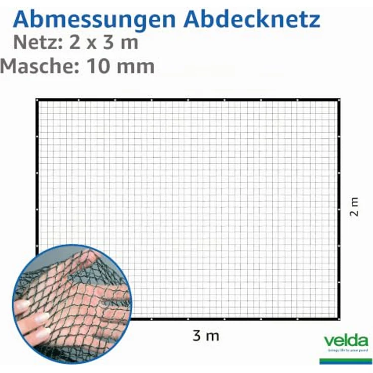Velda Abdecknetz 2 x 3 m für Teiche – Bild 2