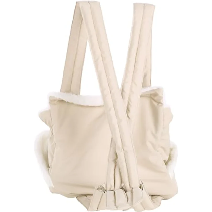 Flamingo Fronttasche Cuddi, Hunde-Transporttasche in beige mit verstellbarer Kurzleine und abwaschbarem Innenraum, max. Tragegewicht 4 kg – Bild 4
