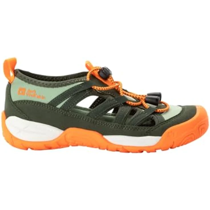 Jack Wolfskin Villi Sandal K, Unisex Sicherheitssandalen mit dämpfender EVA-Außensohle, grün, Größe 34 – Bild 1