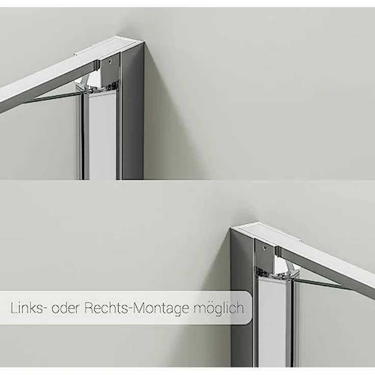 Bernstein Eckdusche EX416S, Nano ESG-Sicherheitsglas, 90x90x195 cm, Chromprofil – Bild 6