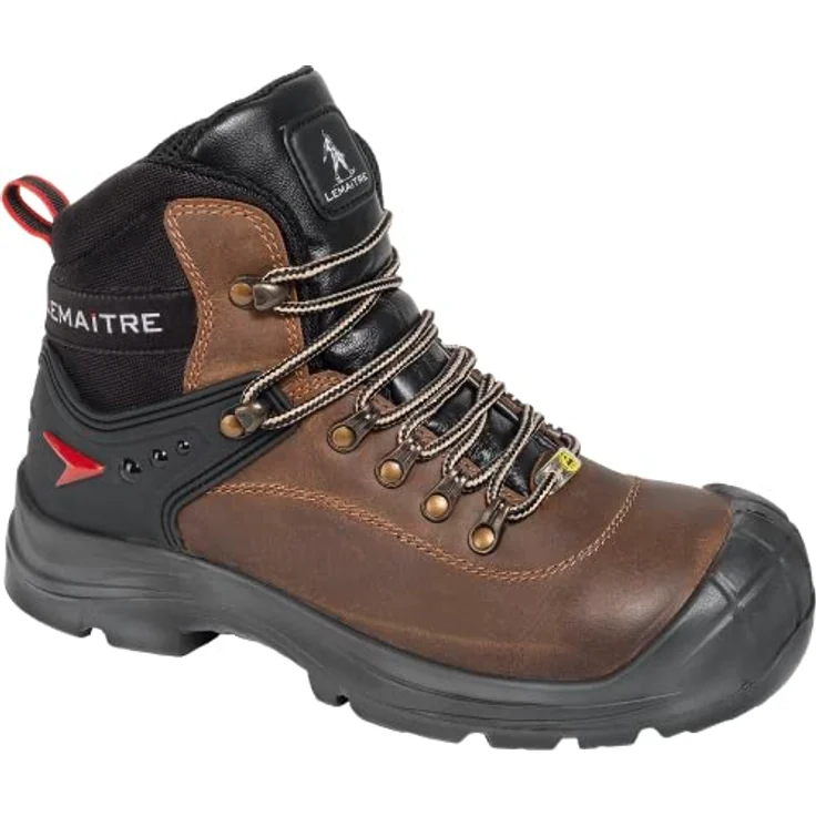 LEMAITRE S3 ESD Stiefel "Slog" Arbeitsschuh mit Überkappe, SRC Sohle in Schwarz – Bild 2