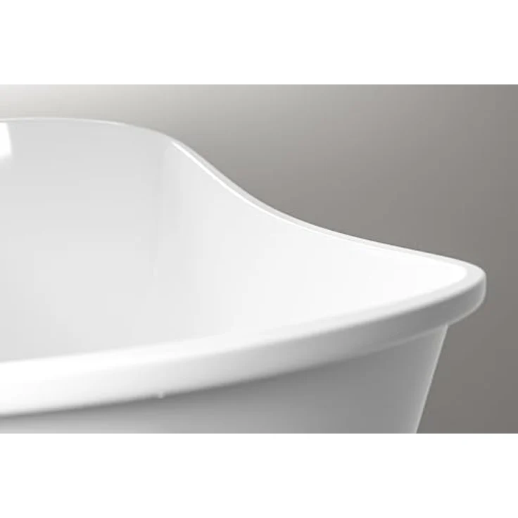 Bernstein Freistehende Badewanne PARIS Acryl, Weiß Glänzend 176x71cm, mit Chromfüßen, ohne Armatur – Bild 5