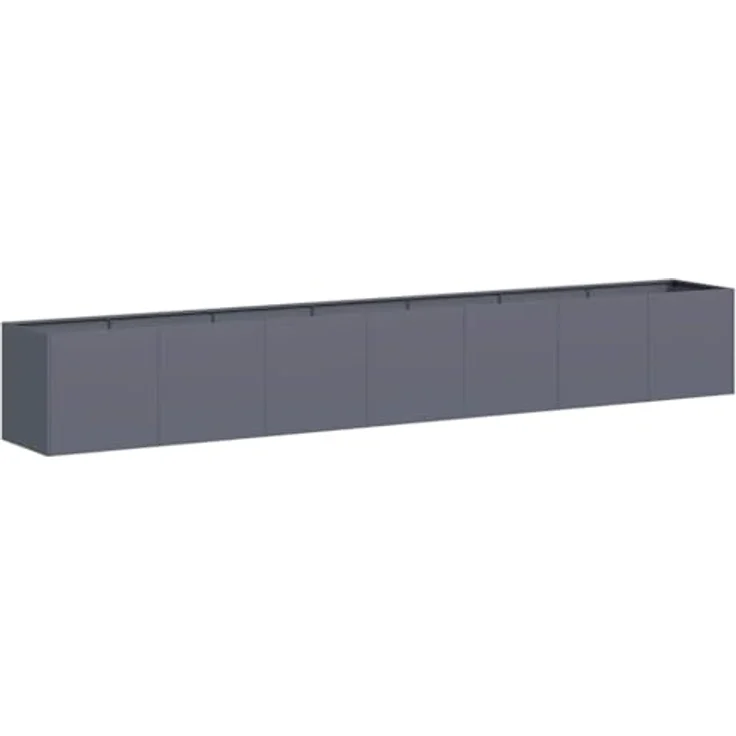 vidaXL Pflanzkübel Anthrazit 280x40x40 cm Kaltgewalzter Stahl, Garten-Garten-Pflanzkübel, Outdoor-Pflanzgefäß, Hochbeet – Bild 1