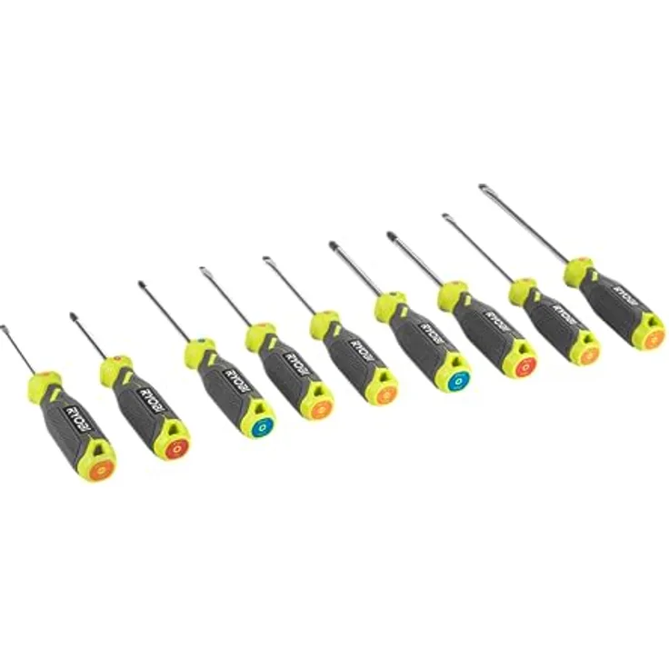Ryobi RHSDS9PC Magnetisches Schraubendreher-Set, 9-teilig