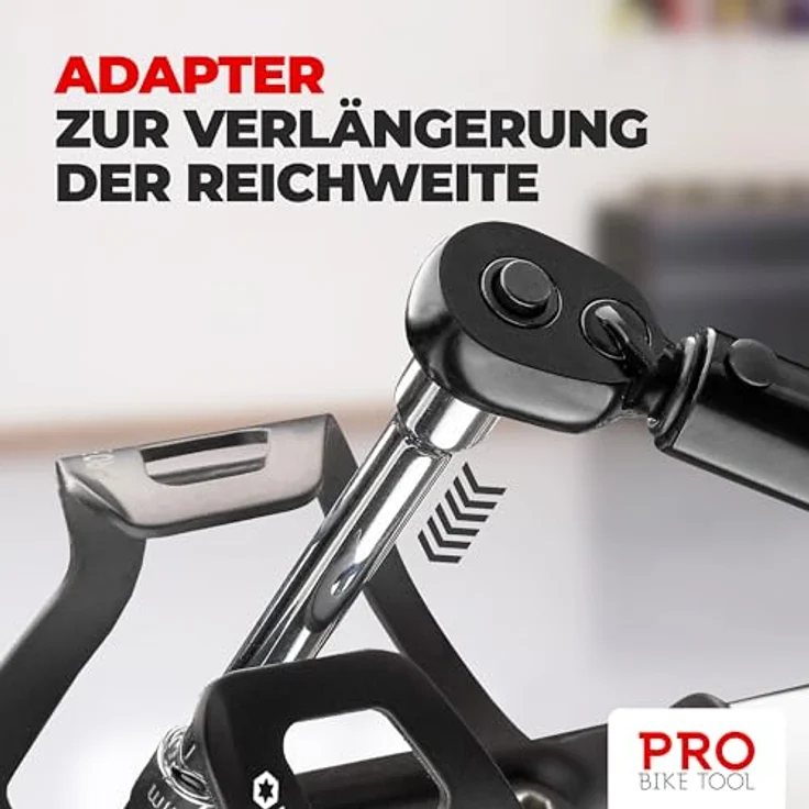 Pro Bike Tool Drehmomentschlüssel Carbon, 1/4 Zoll Antrieb, Umschaltknarre, Schwarz – Bild 5