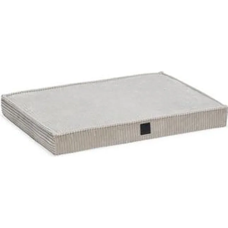 Designed by Lotte Orthopädisches Käfigkissen Ribbed, Hundebett + Katzenbett mit Memory-Schaum, wasserabweisendem Innenbezug, rutschfester Unterseite, 76 x 53 cm, grau