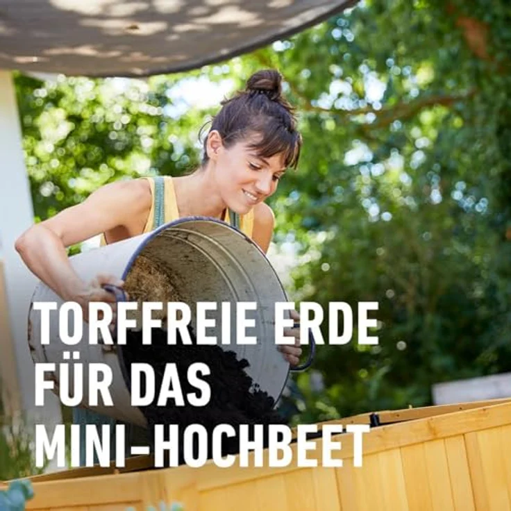COMPO BIO Mini-Hochbeeterde, torffreie Blumenerde für Mini-Hochbeete, 20 L, Braun, Nährstoffversorgung mit hohem Humusanteil – Bild 2