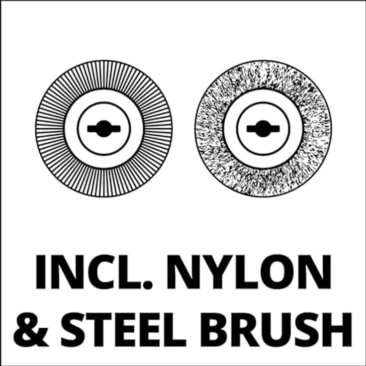 Einhell Elektrischer Fugenreiniger GC-EG 1410 (140 W, Leerlaufdrehzahl 1.200 1-min, ergonomischer Führungsholm, wechselbare Bürsten, Führungsrad, inkl. Stahl- & Nylon-Bürste) – Bild 4