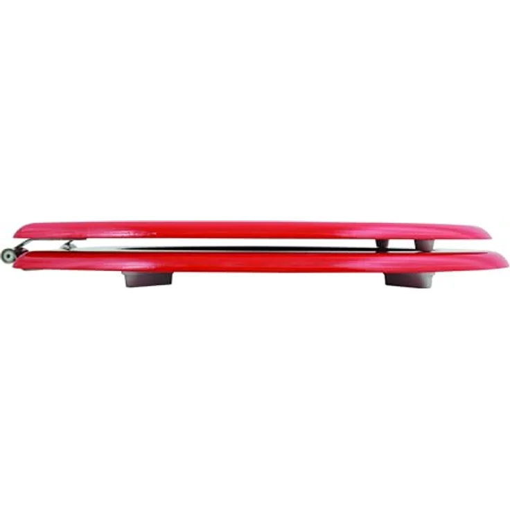MSV WC-Sitz Cleo, MDF 45 cm x 37 cm x 5,6 cm, rot glänzend, feuchtigkeitsresistent, rostfreie Scharniere, rutschfest – Bild 4