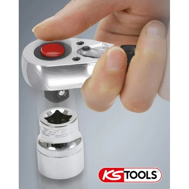 KS Tools ERGOTORQUEprecision Ratschen-Drehmomentschlüssel, 1/4'', 5 - 25 Nm, präzise Betätigungsgenauigkeit ±3%, ergonomischer 2-Komponenten-Griff – Bild 6