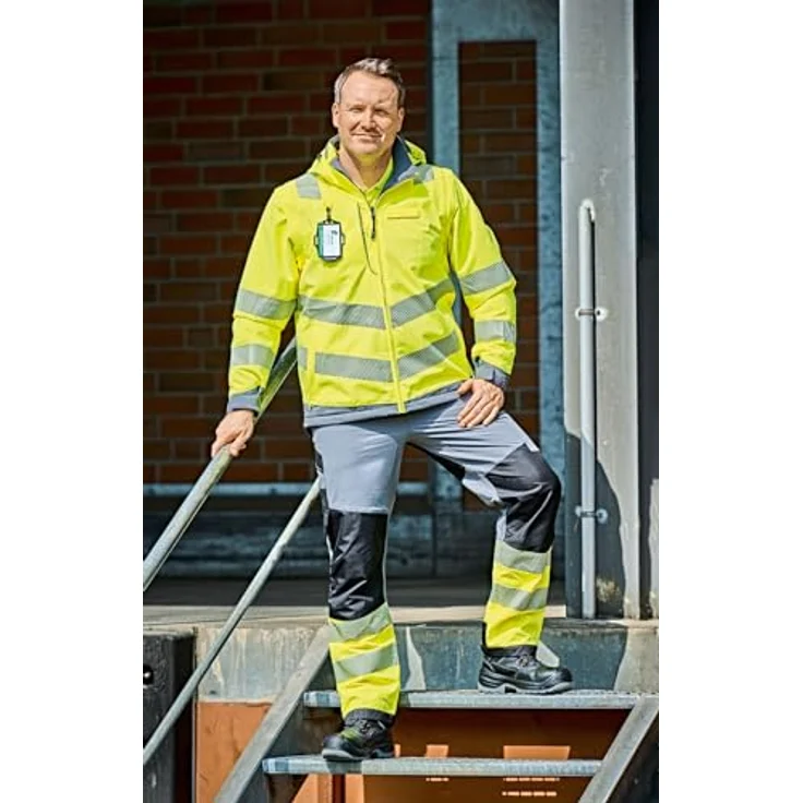 HELMUT FELDTMANN Warnschutzparka ARWID Gr. XXL, gelb/grau, wasserdicht, atmungsaktiv mit thermofixierten Reflexstreifen und abnehmbarer Sturmkapuze – Bild 7