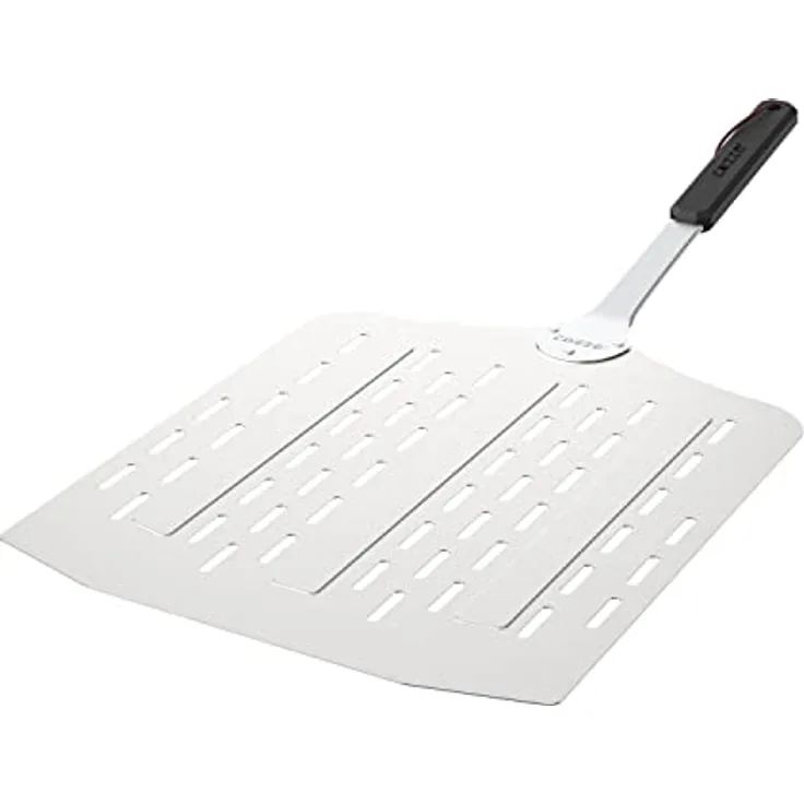cozze® Leichter Pizzaspachtel mit Löchern 75 x 40 x 35 cm Aluminium
