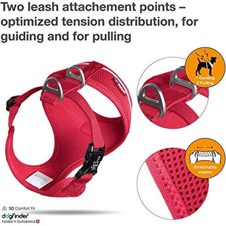 Basic Harness Air-Mesh Red M – Bild 2
