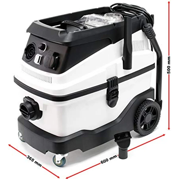 Wiltec Industriestaubsauger 1600 Watt & 30 Liter Behälter, Nass- und Trockensauger mit 3-Fach Filtersystem & Blasfunktion, Mehrzwecksauger mit Zubehör – Bild 2
