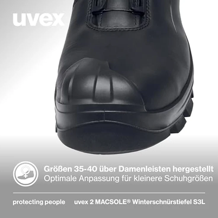Uvex Sports uvex 2 MACSOLE Stiefel S3L 65363, Sicherheitsschuhe mit optimaler Dämpfung, ergonomischer Passform, schwarz-orange, Weite 12, Größe 41 – Bild 7