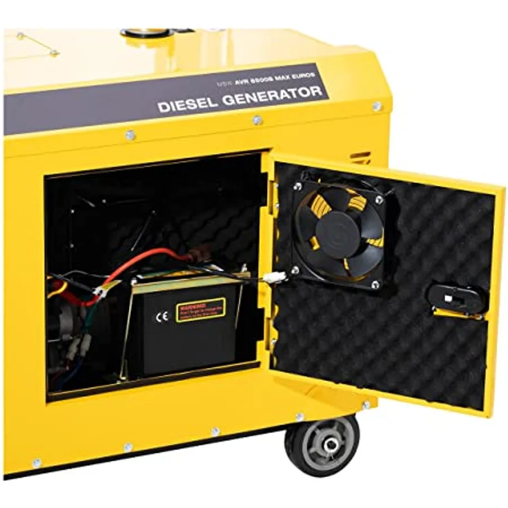 MSW Diesel-Stromgenerator 8500 W, Notstromaggregat mit 30 L Tank, 240/400 V, dreiphasig, mit AVR Euro 5 – Bild 4