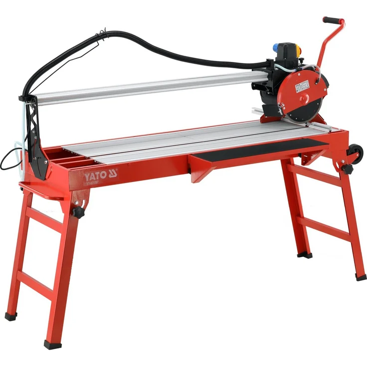 Yato Fliesenschneidemaschine 1500W, Tischsäge mit Laserpointer, max. Schnittlänge 1250 mm, für Nassschnitt und große Fliesen
