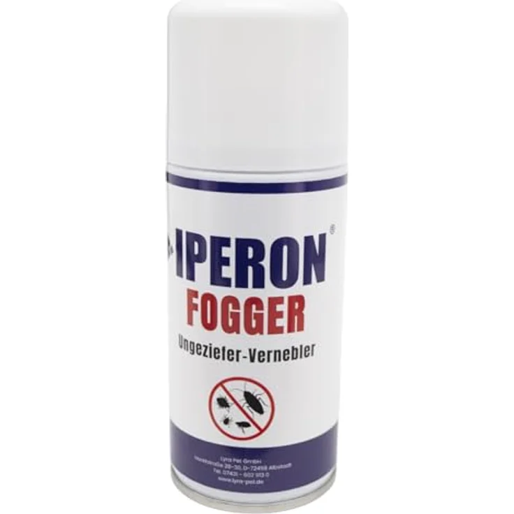 Iperon® 150 ml Fogger, Ungeziefer-Vernebler mit Sofortwirkung, enthält Chrysanthemum cinerariaefolium Extrakt, Geraniol & Zitroneneukalyptusöl, effektiv gegen Schädlinge – Bild 1