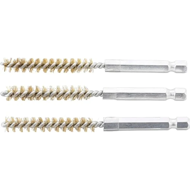 BGS 3078-8-M | Messingbürste | 3-tlg. | 8 mm | Antrieb Außensechskant 6,3 mm (1-4'') | Loch-Drahtbürsten | für BGS 3078 – Bild 2