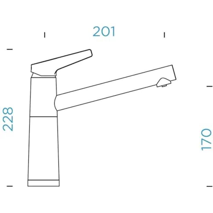 Schock Küchenarmatur SC-510 FA ND, Niederdruck mit Festauslauf und 360° Schwenkbereich, Quarzkomposit-Beschichtung – Bild 6