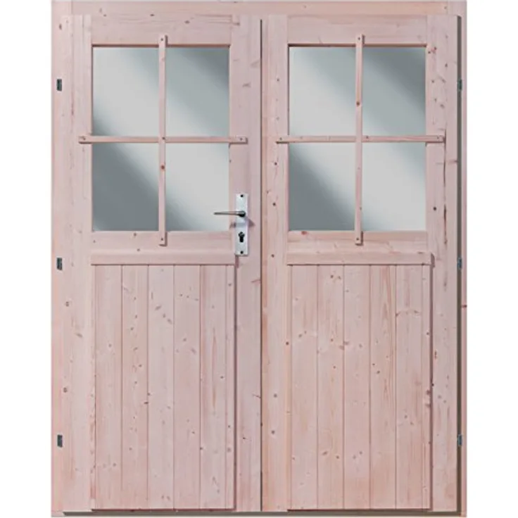 Karibu Doppelflügeltür für 28 mm natur