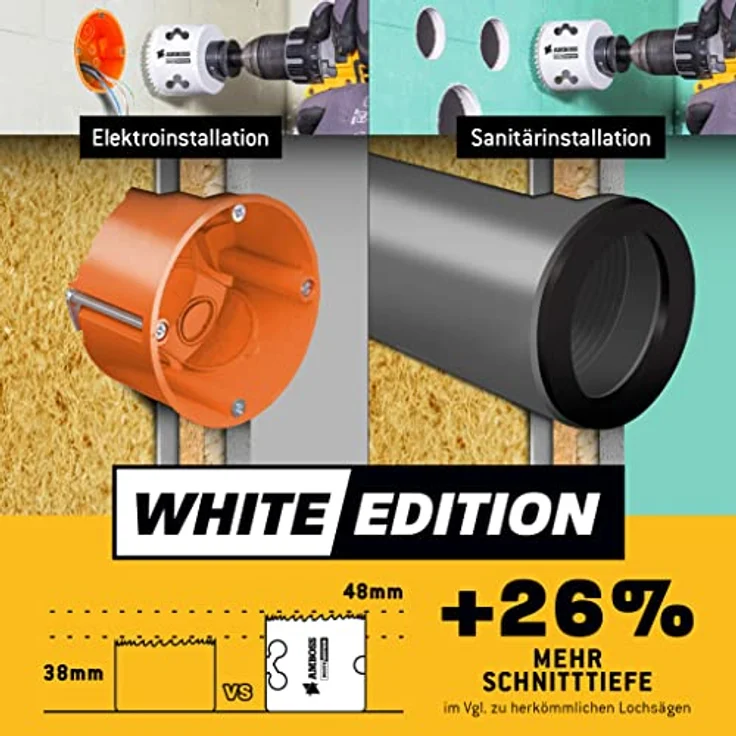 52 mm Amboss Bi-Metall HSS M42 Lochsäge – Bild 6