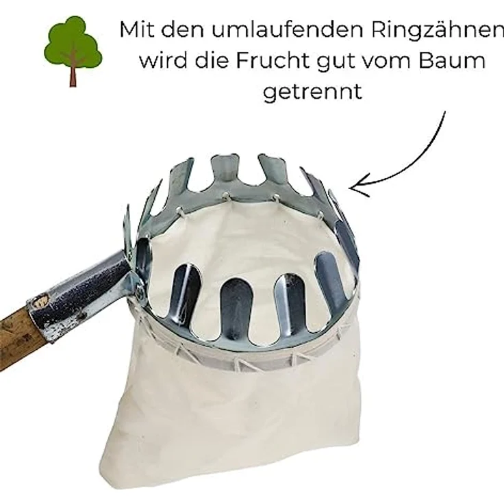 Obstpflücker Apfelpflücker verzinkt Apfelernter Obsternter Äpfel Birnen Pflücker – Bild 4