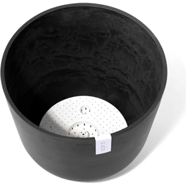 Ecopots Decolines 45 cm Ø Schwarze Kunststoff-Blumentöpfe | Wetterfeste Blumentöpfe für den Außenbereich, geeignet als Balkon- und Terrassentöpfe | Aus recyceltem Kunststoff, designed für 10 Jahre Nutzung – Bild 10