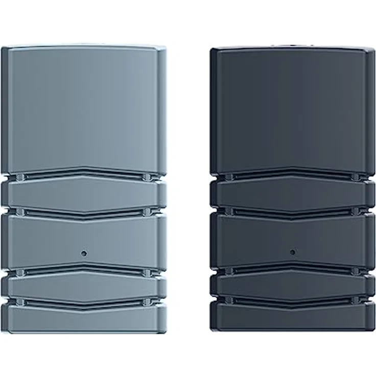 YourCasa Regentonne Eckig 350 Liter [Aqua Silo] XXL Regenfass mit Öffnung und Deckel - platzsparende Form - Frostsicher aus Kunststoff - Regenwassertonne - Regenwassertank Garten Schmal (Anthrazit) – Bild 2