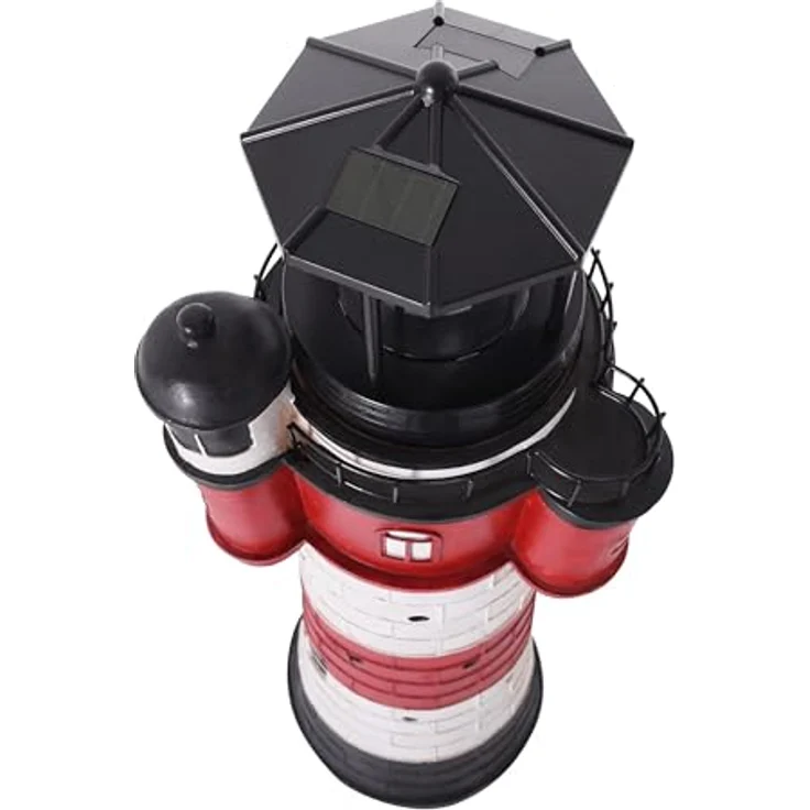 Westerholt Solar-Leuchtturm Roter Sand, 50 cm, mit LED Beleuchtung – Bild 7