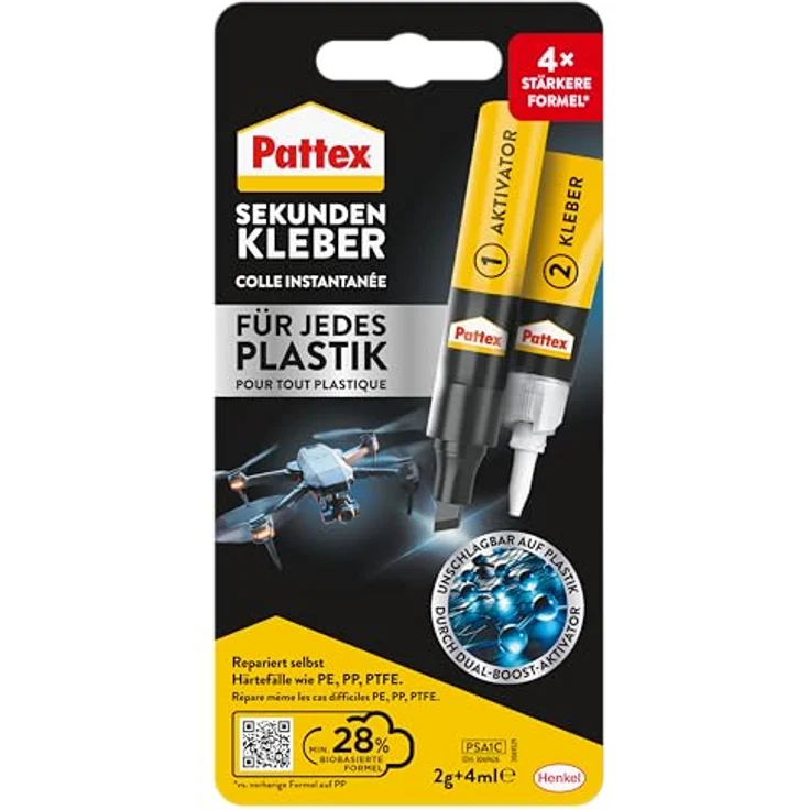 Pattex PSA1C Sekundenkleber Plastix 2g und 4ml - Preisvergleich – Bild 3